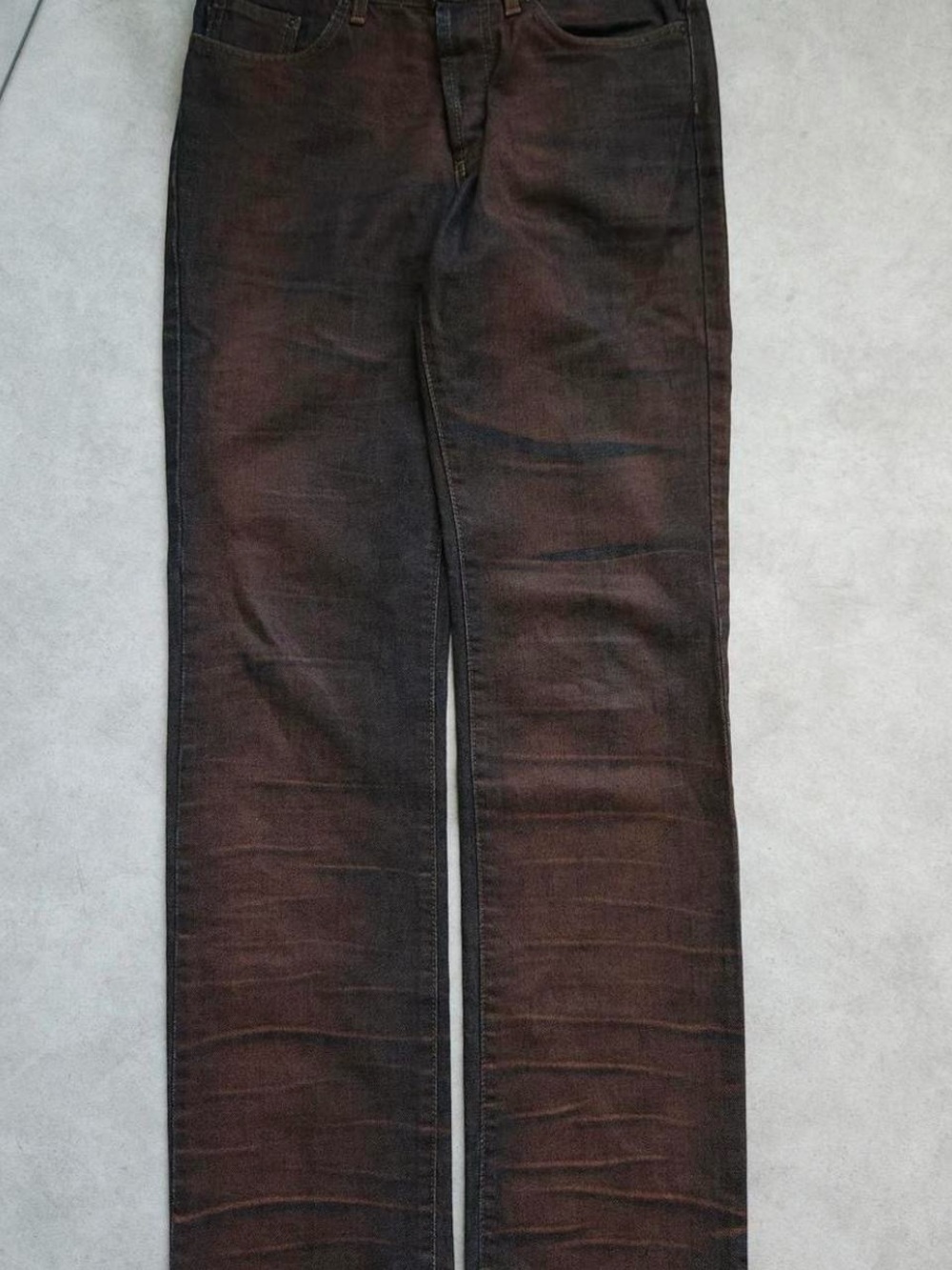 Men's Brown Black Washed Jeans